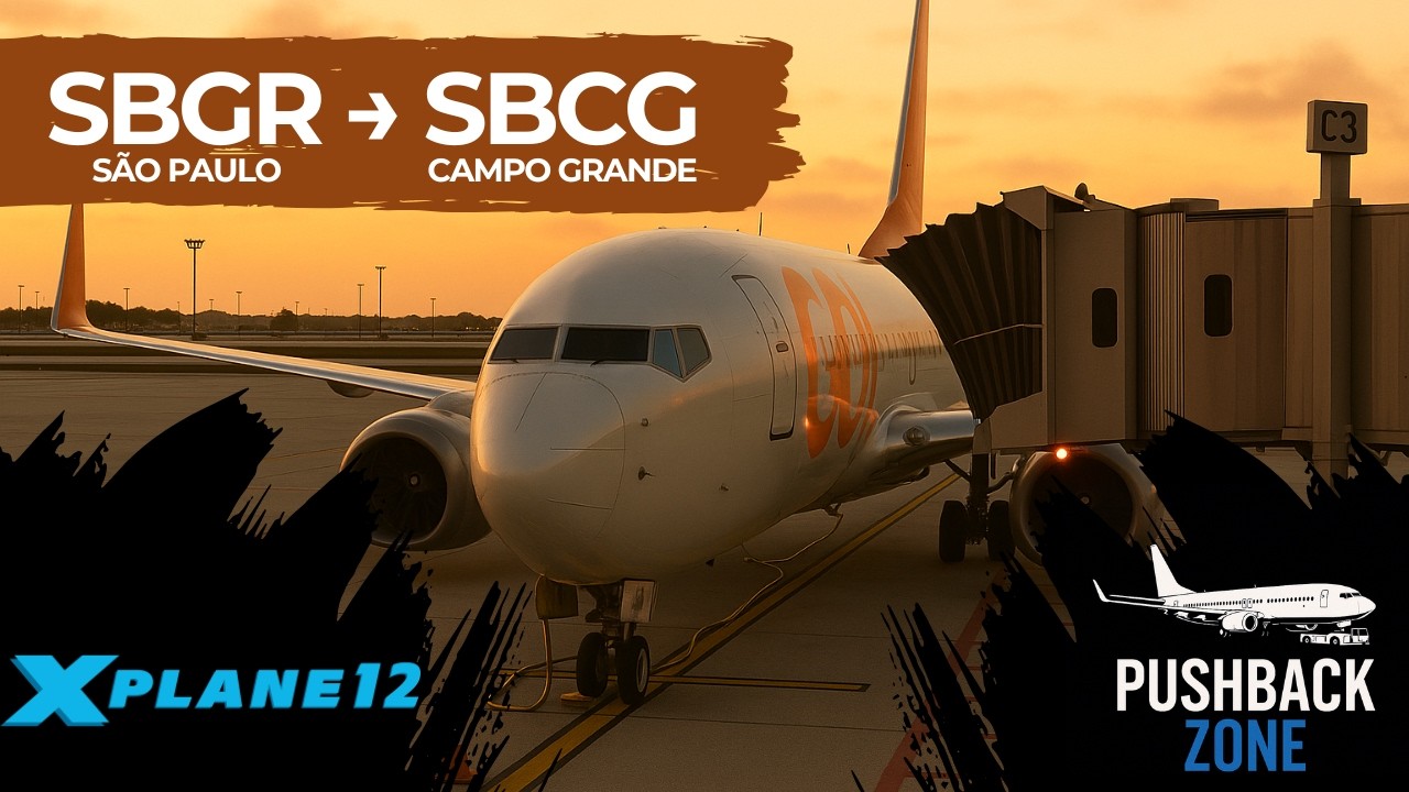 🛫 São Paulo / SBGR → Campo Grande / SBCG no Zibomod 737-800 | GLO 1422 | ONLINE IVAO #xplane12