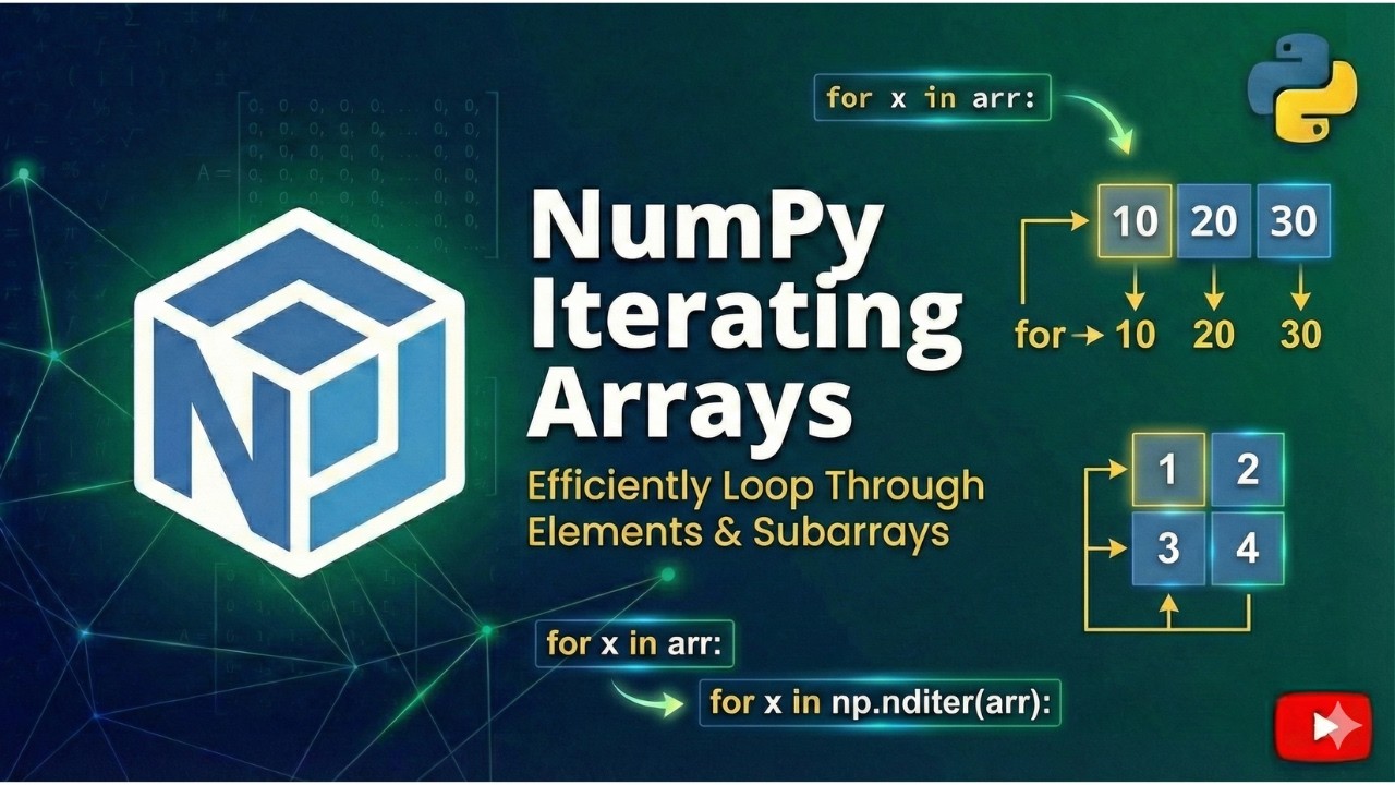 NumPy Iterating Arrays | How to Iterate NumPy Array