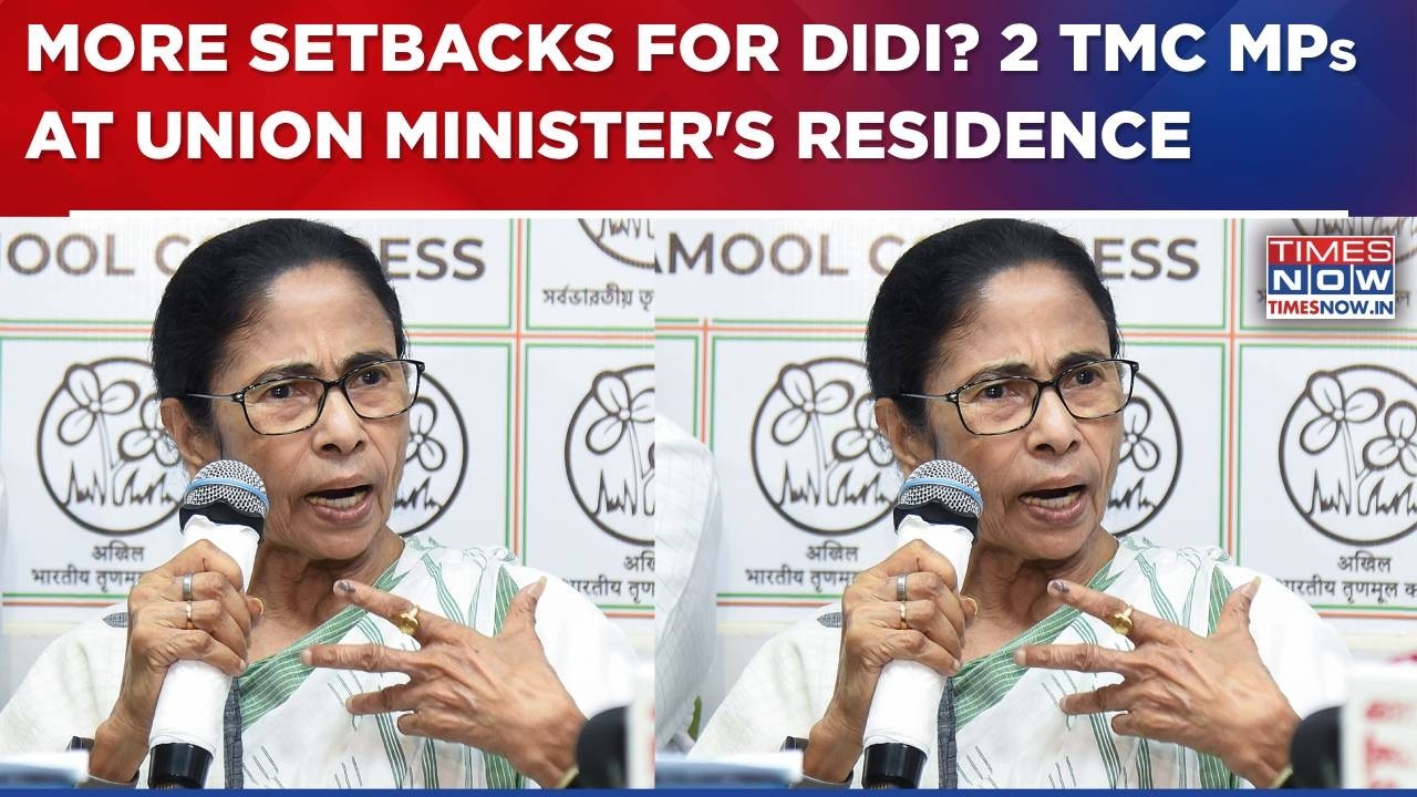 More Setbacks For Didi? TMC MP Sudip Bandyopadhyay, Satabdi Roy Arrive At Union Minister's Residence