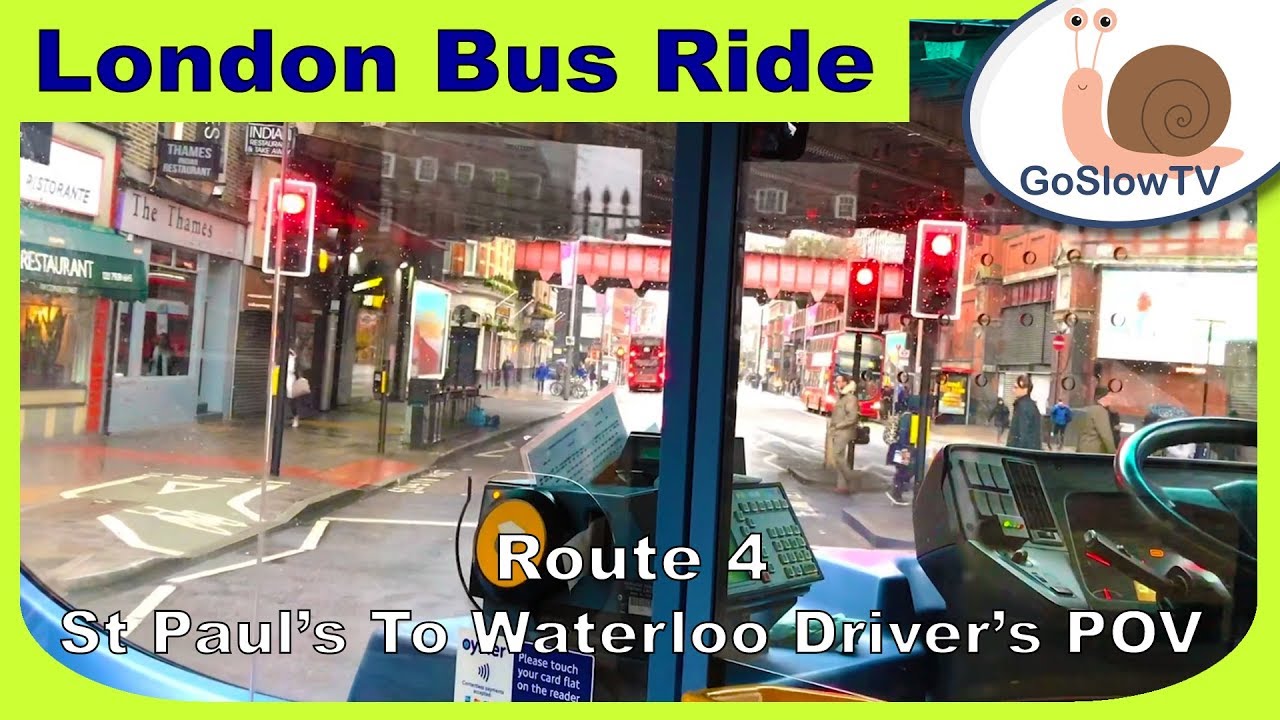 London Bus Ride | Route 4 | St Paul's To Waterloo | Driver's POV | Slow TV | Episode 43 (2018)