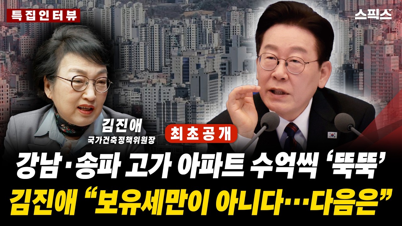 🔴최초공개 [특집인터뷰] 강남·송파 고가 아파트 수억씩 하락… 김진애 “보유세만이 아니다” 정부의 다음 수는_전계완 김진애