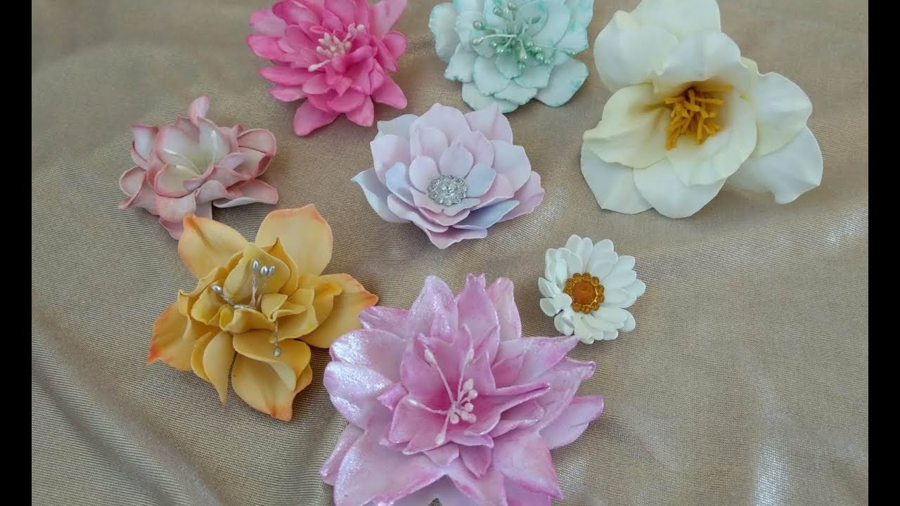 Flores de foamiran fáciles -con moldes-/ easy foamiran flowers -with patterns-
