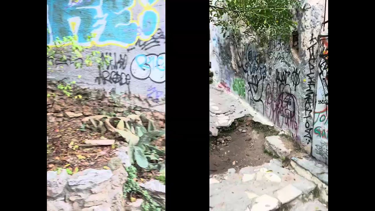 Anafiotika, Athens Greece, Walking below the Acropolis x 2