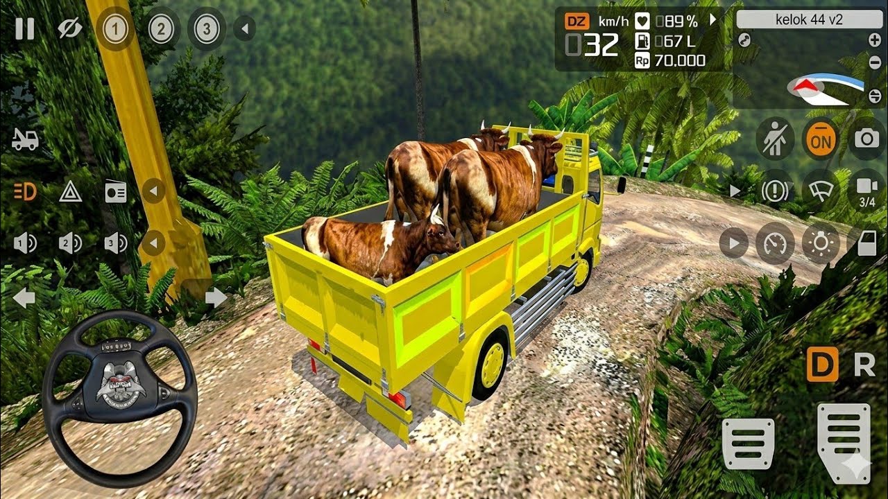 BUSSID Canter Sapi Carrying Cows | Kelok 44 V2 Mountain Drive 2026