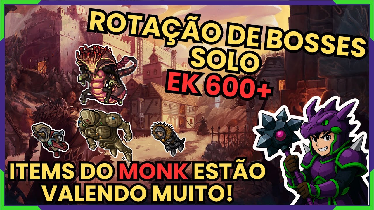 TIBIA - ROTAÇÃO DE BOSSES SOLO - EK 600+