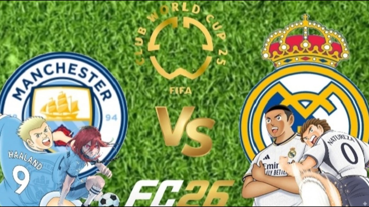 Manchester City VS Real Madrid. Mundial de Clubes en Capitan Tsubasa y Blue Lock. Ronda 1
