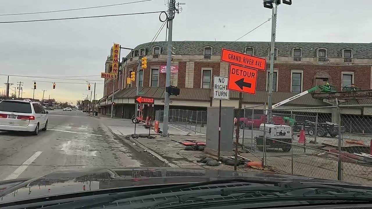Detroit's Mammoth Building Demolition Conclusion. Foreman Mills Greenfield/Grand River Mall Bustling