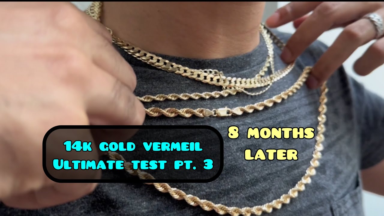 The ULTIMATE Vermeil Test | How Long Does 14k gold Vermeil Last? Review compare - Harlem Bling