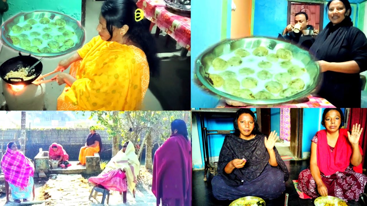 সিতের সকাল অনেক পিঠে খেয়েছি সব থেকে সাদ গোকুল পিঠা || 🙏Subscribe🙏||