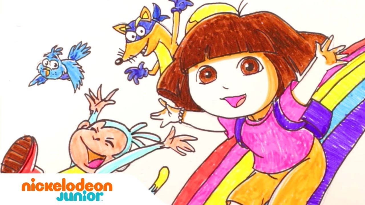 1, 2, 3… Coloriage ! | Dora l'exploratrice! | Super Arc-En-Ciel | NICKELODEON JUNIOR
