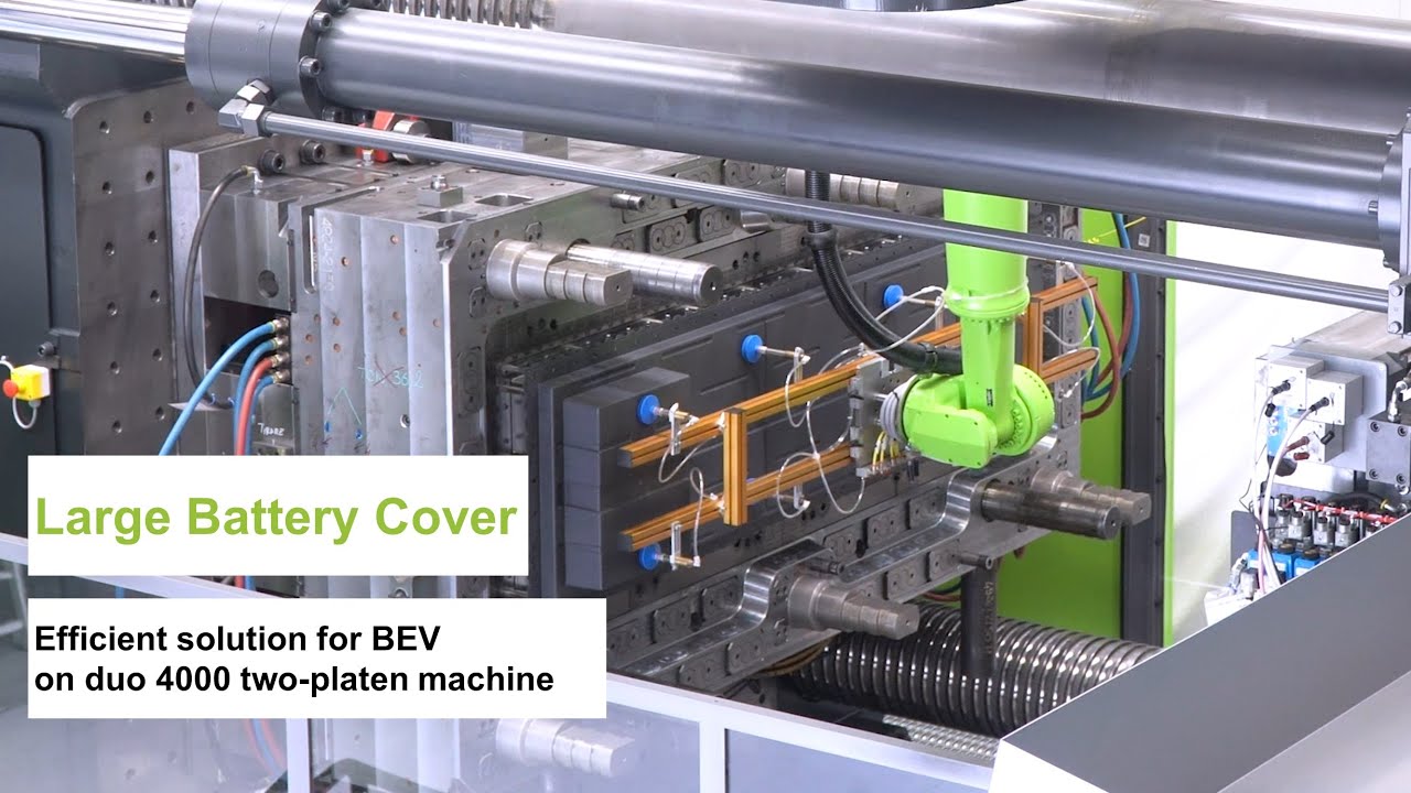 Injection moulding of ultra-large battery compartments for BEV | ENGEL duo 4000