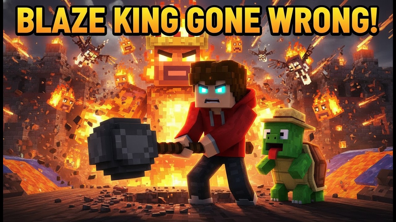 Blaze King BOSS Fight Gone WRONG! Nether Fortress Chaos 😱 Minecraft Animation - EPIC MACE!