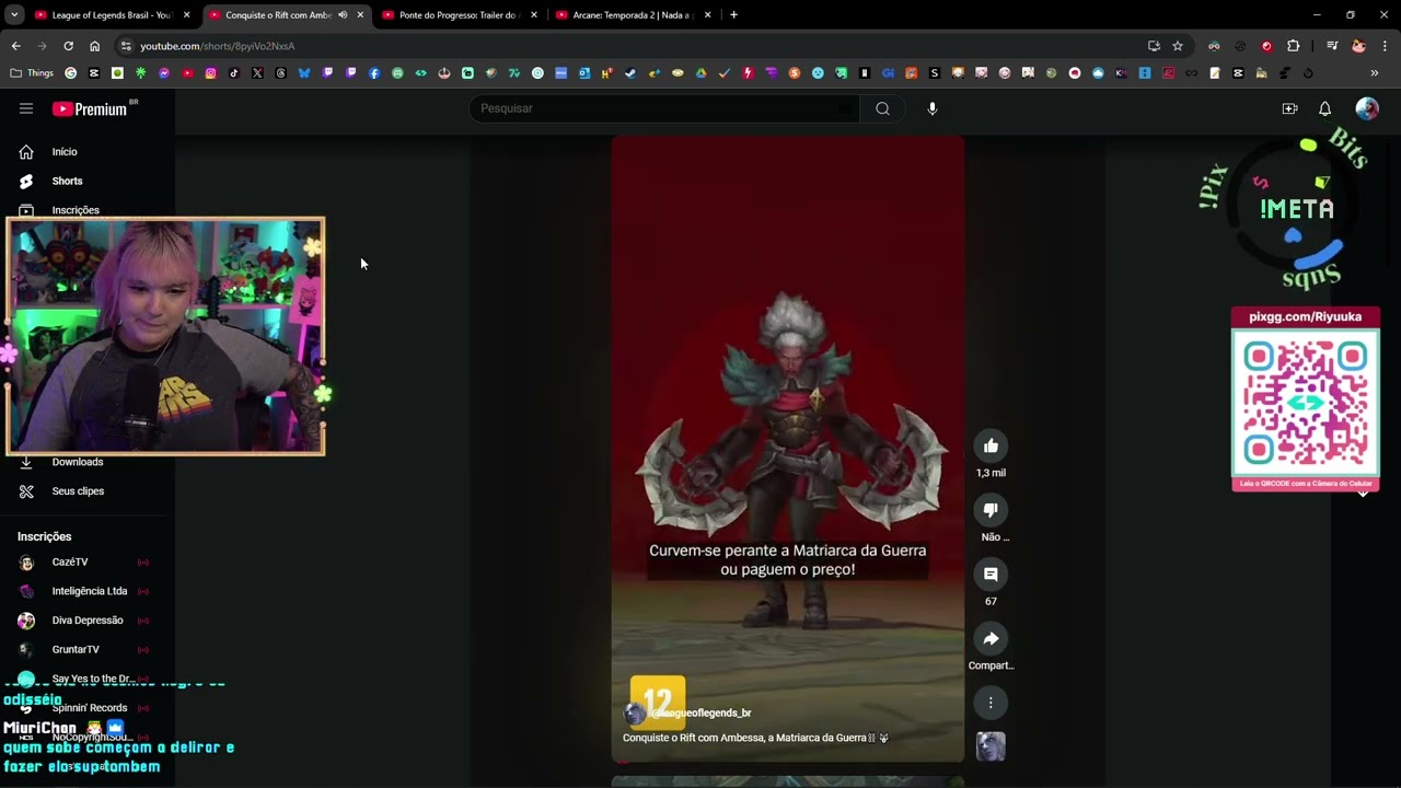Riyuuka reagindo Conquiste o Rift com Ambessa, a Matriarca da Guerra #1