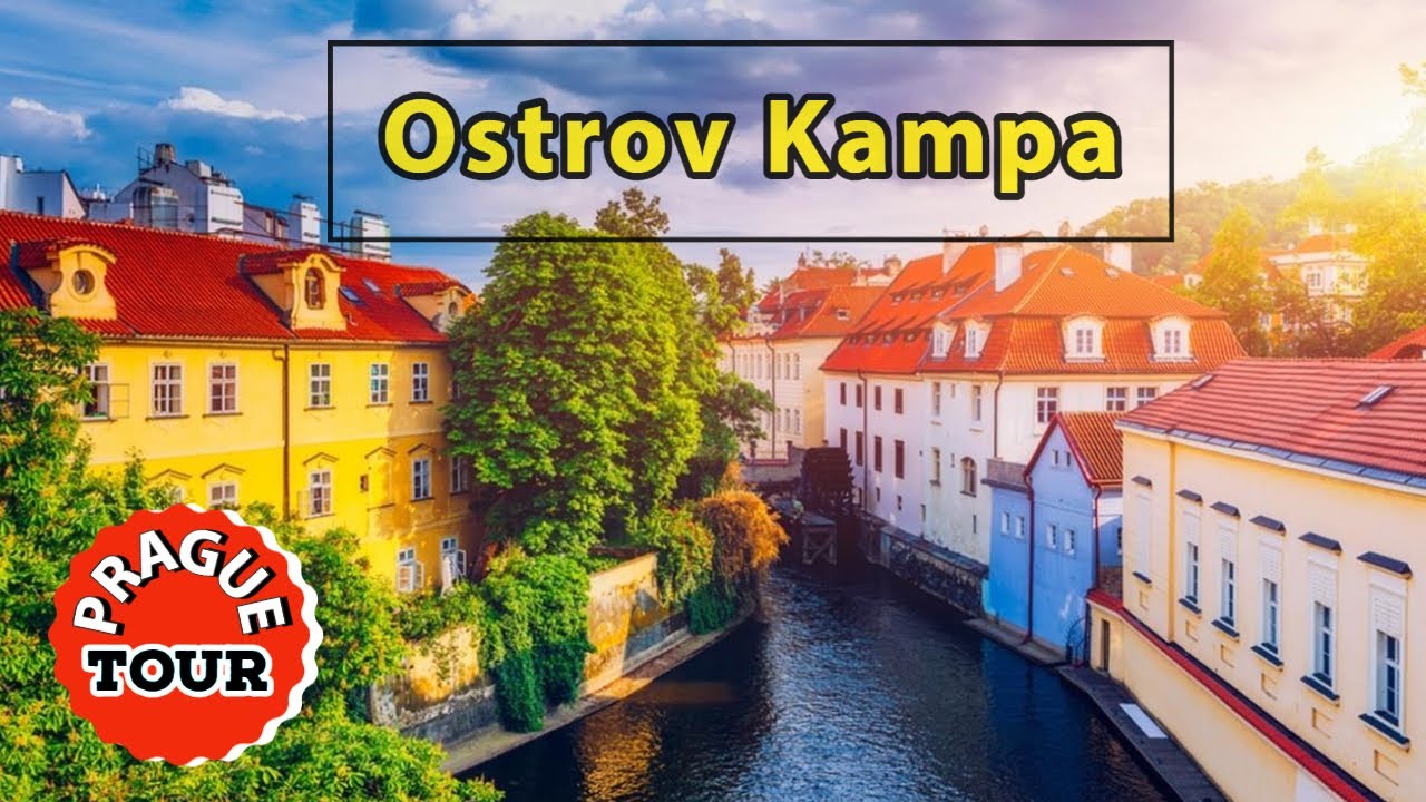 Kampa Island. Walking tour of Prague, Czech Republic.