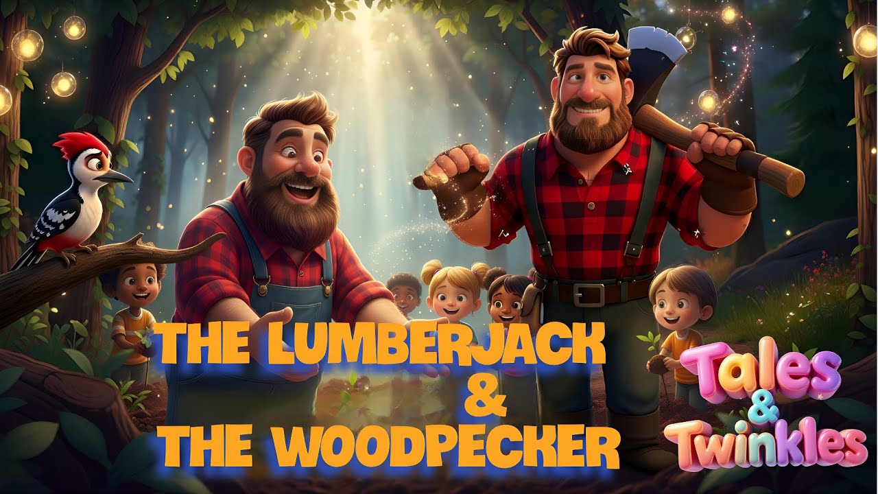 The Lumberjack & The Woodpecker | Nursery Rhymes Songs & Stories | @TalesTwinklesMagic 