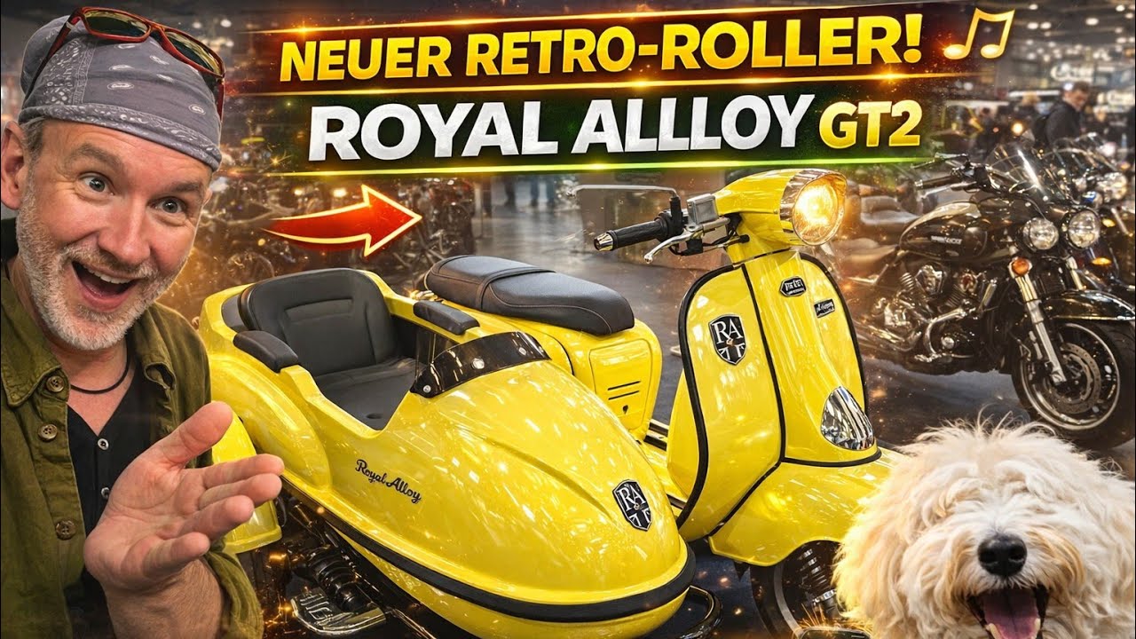 Retro Roller mit High-Tech! 😱 Royal Alloy GT2 auf der IMOT München 2026🔥 Neue Motorroller Modelle