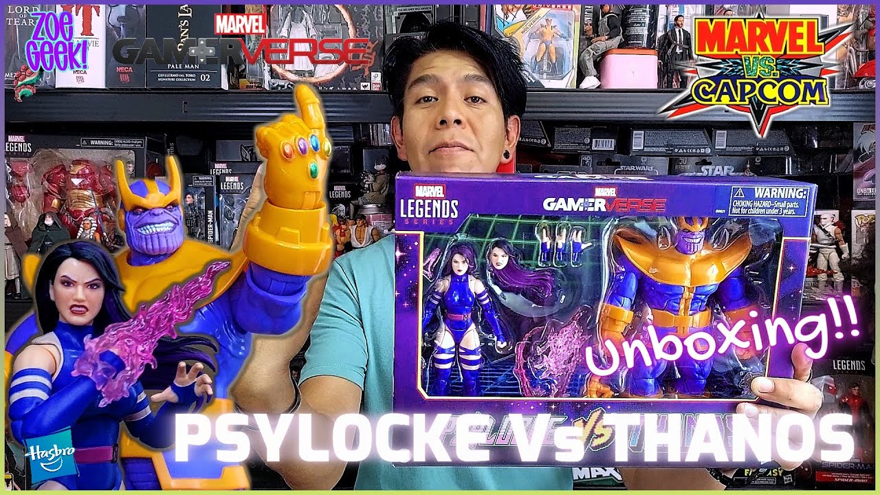 ¡¡ Psyloce vs Thanos !! 1er Pack De La Colección Marvel Vs Capcom Gamer Verse Hasbro Marvel Legends