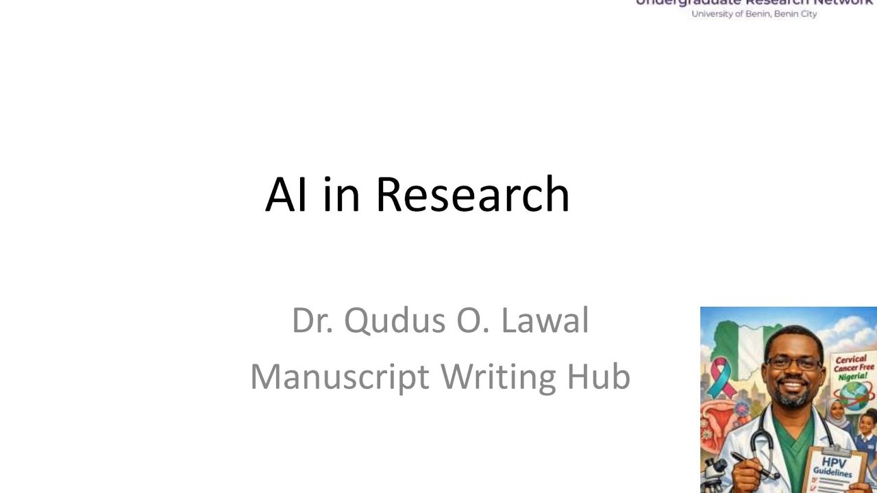 COMSURN Research Bootcamp 6th Session - Ai IN RESEARCH by Dr. Qudus Lawal