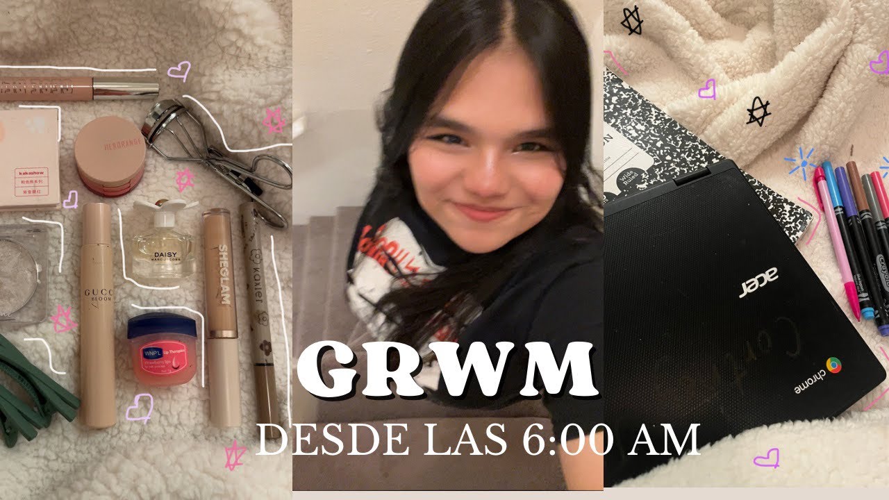 grwm para la escuela 📓 rutina de mañana ,skincare ♡✩