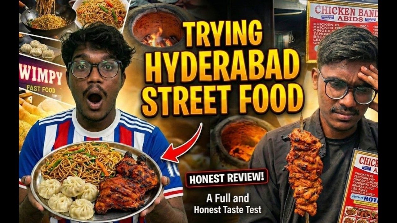 Trying viral street food in hyd!!!.....