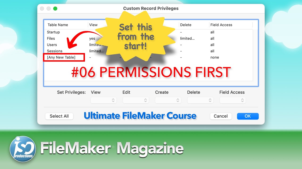 Ultimate FileMaker Course - 06 - Permissions First