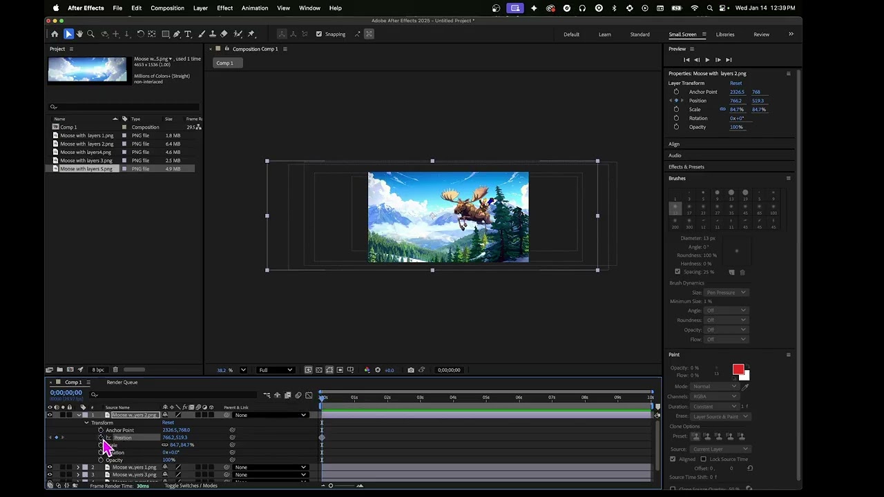Animated Layers with After Effects