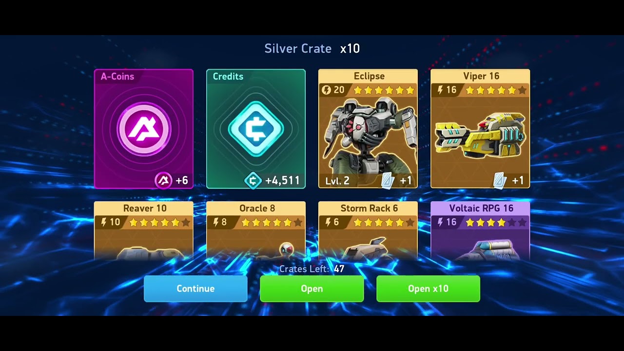 Mech Arena | 101 Silver crate Opening