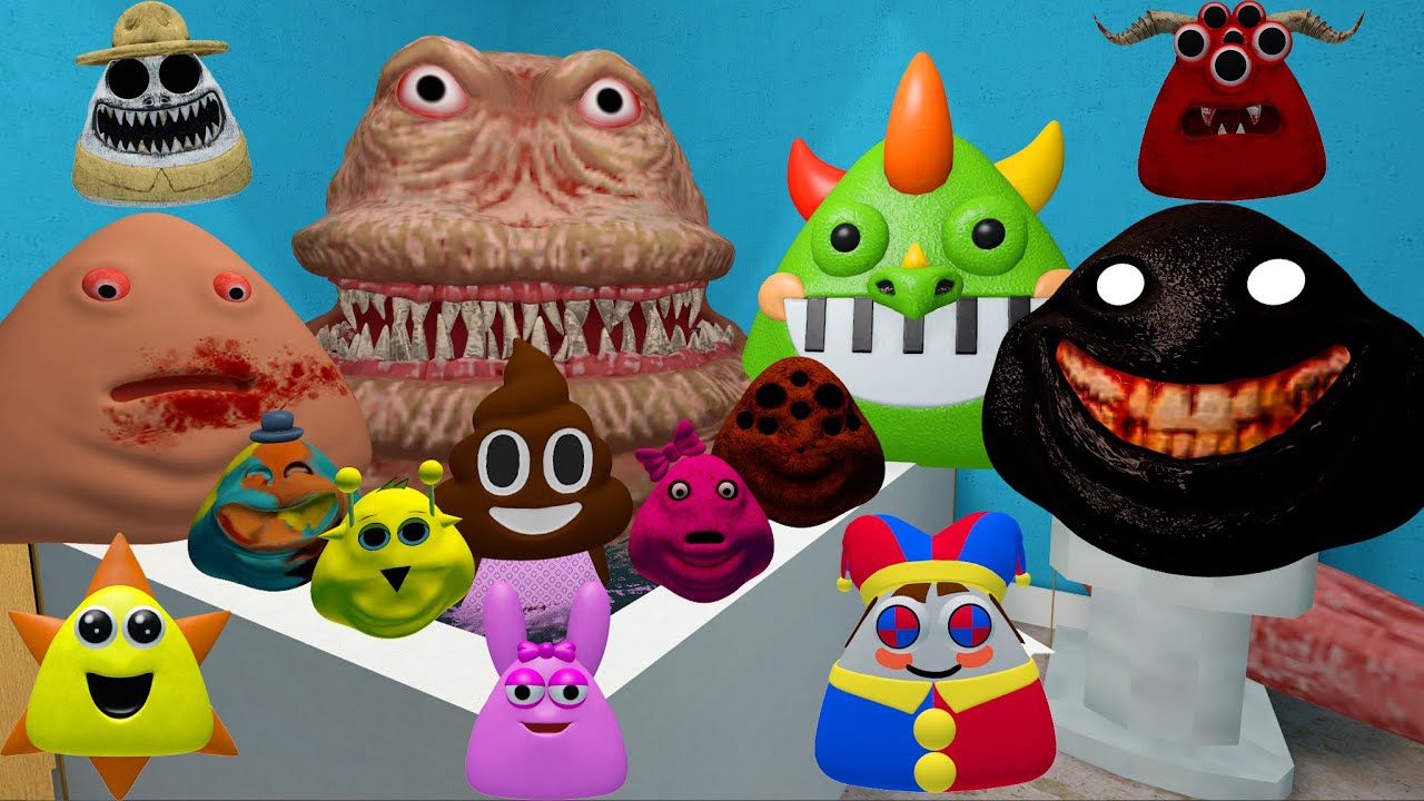 УНИЧТОЖЬТЕ ВСЕ 3D СЕМЬИ МЕСТИ ПОУ БОУ И СЕМЬИ ГЕОМЕТРИ ДЭШ ИЗ ROBLOX В ВАННОЙ КОМНАТЕ Garry's Mod