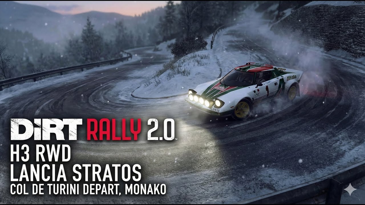 Dirt Rally 2.0 - Wyzwanie dnia - H3 RWD - Lancia Stratos, Col de Turini Depart, Monako