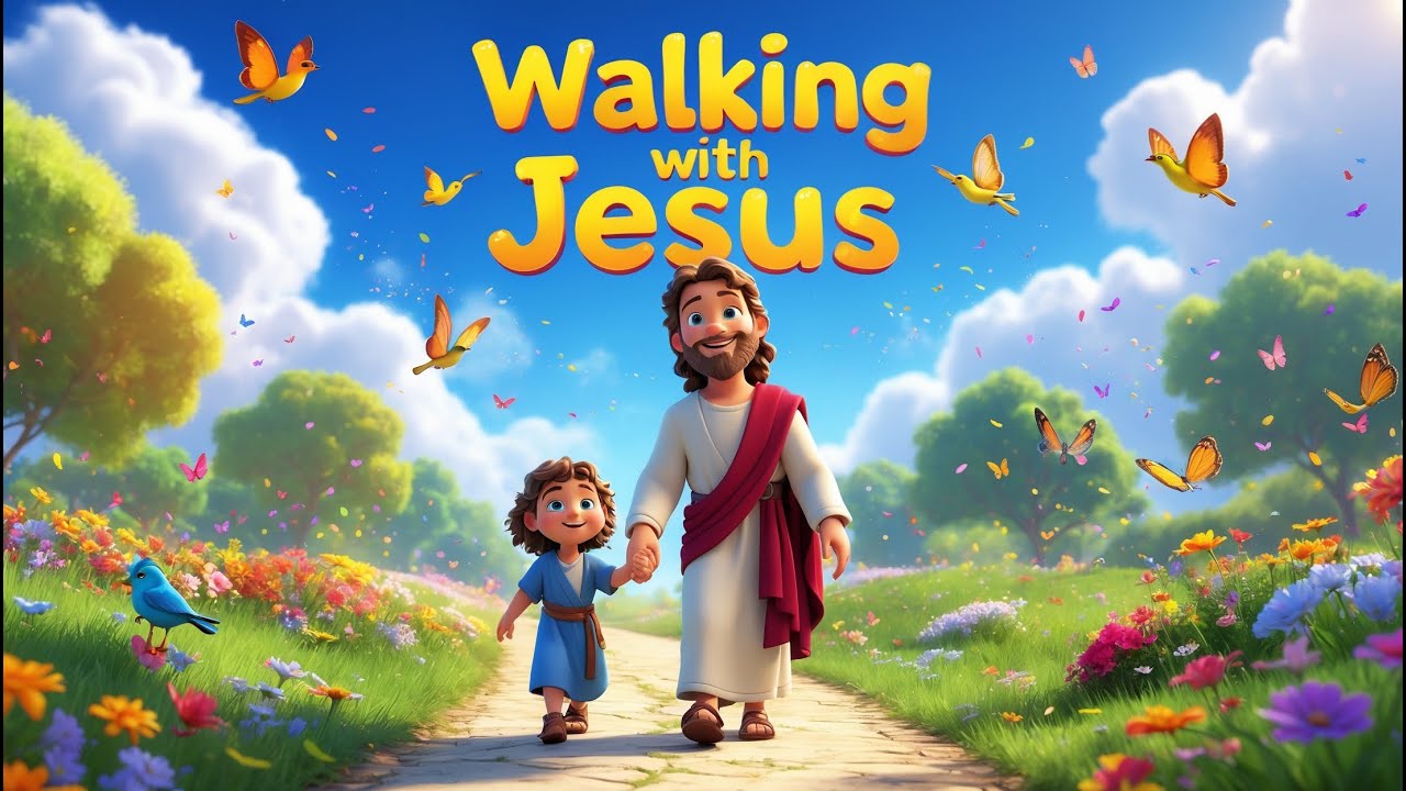 Walking with Jesus | Christian Kids Song About Following Jesus Daily | Bible Songs for Children