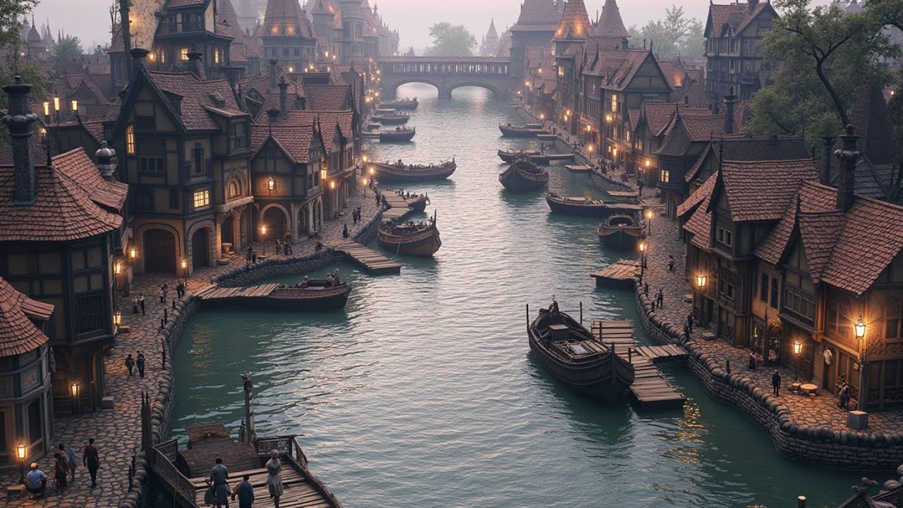 Traditional Medieval Instrumental Music for Relaxation and Fantasy River Ambience