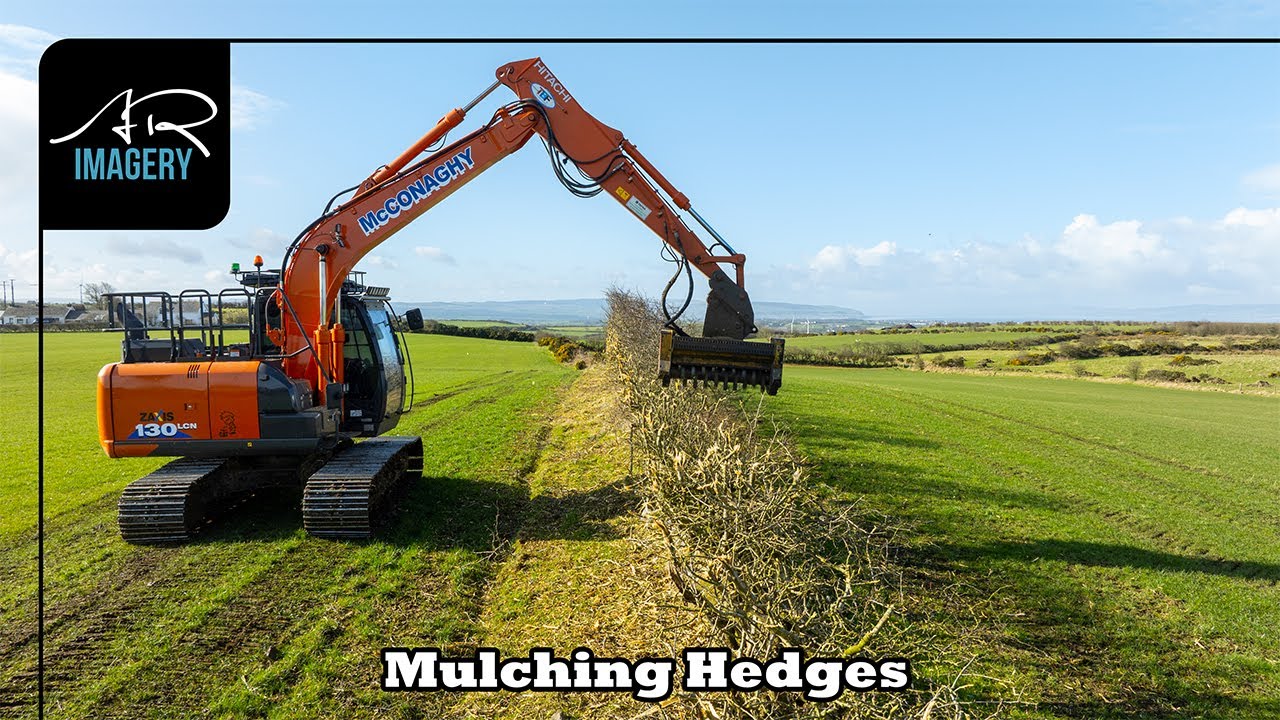 Heavy Duty Hedge Mulching with the Seppi BMSL & Hitachi 130-6 Excavator | McConaghy Contracts