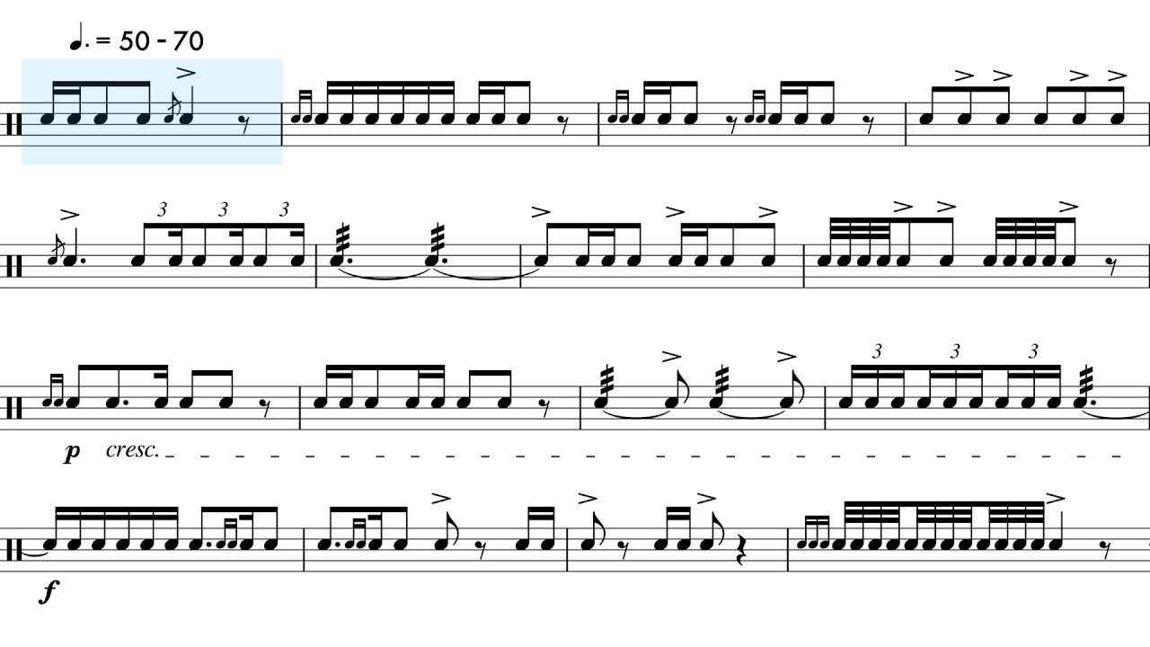 Sharpen Your Snare Skills – 6/8 Drum Solo (3 Tempos)
