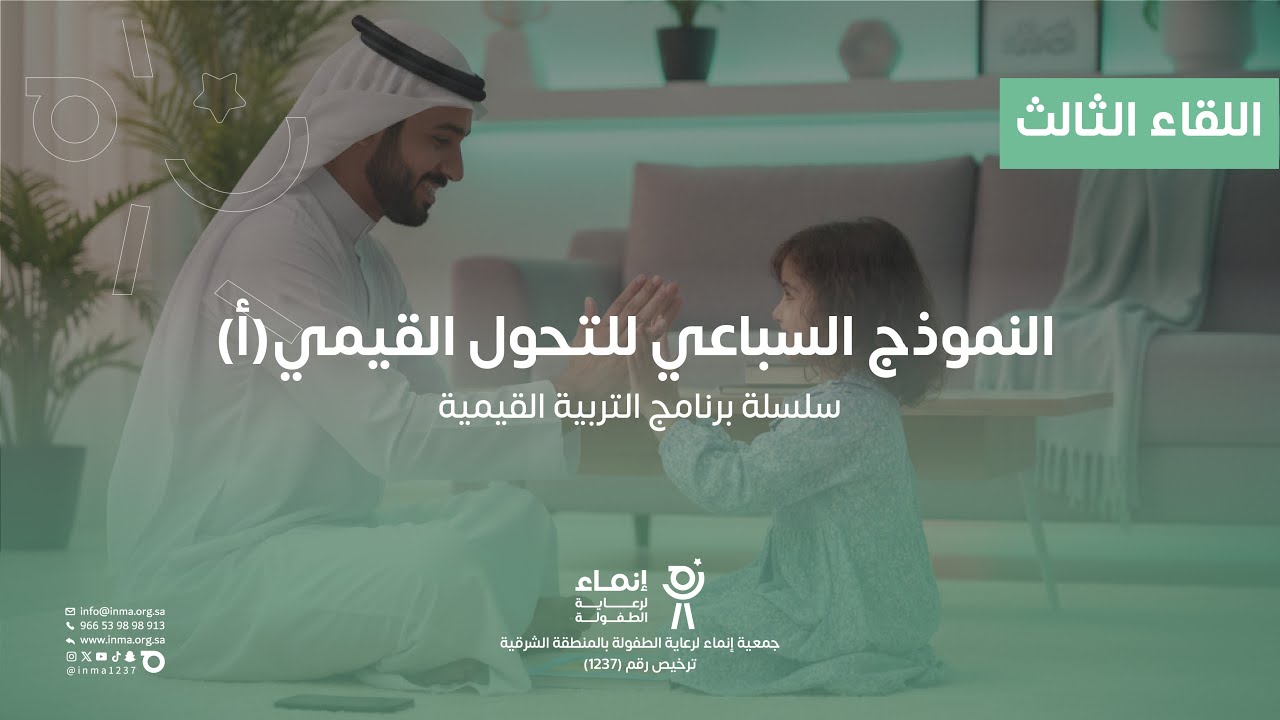 التربية القيمية | اللقاء الثالث | النموذج السباعي للتحول القيمي (أ)