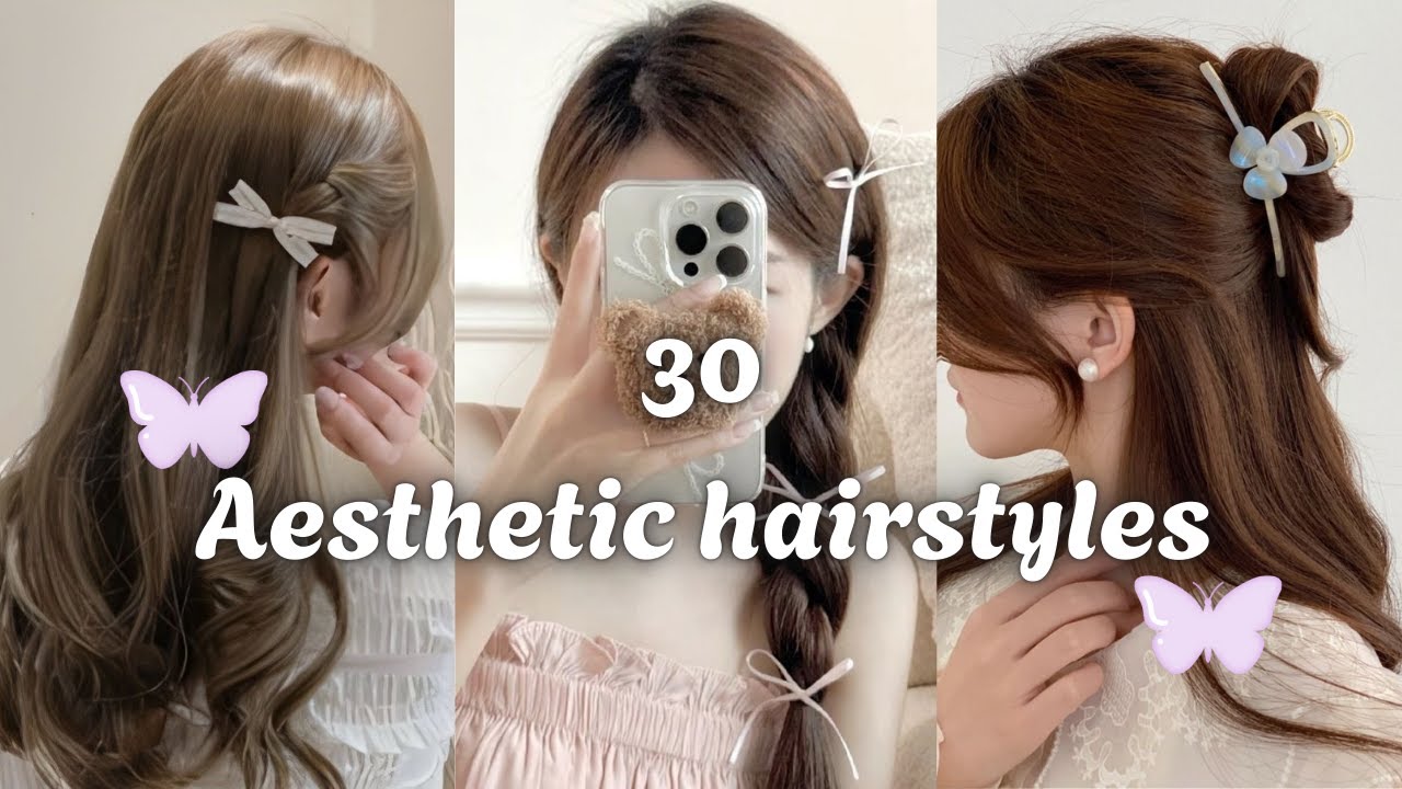 30 Cute hairstyles for girls 🤍 / Quick & easy hairstyles #hairstyles