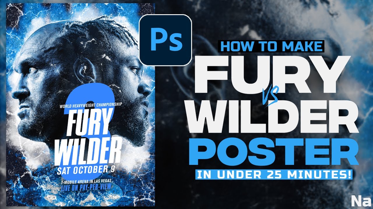 How to Make Fury vs Wilder Poster in Under 25 Minutes! | Photoshop Tutorial (Sports Design)