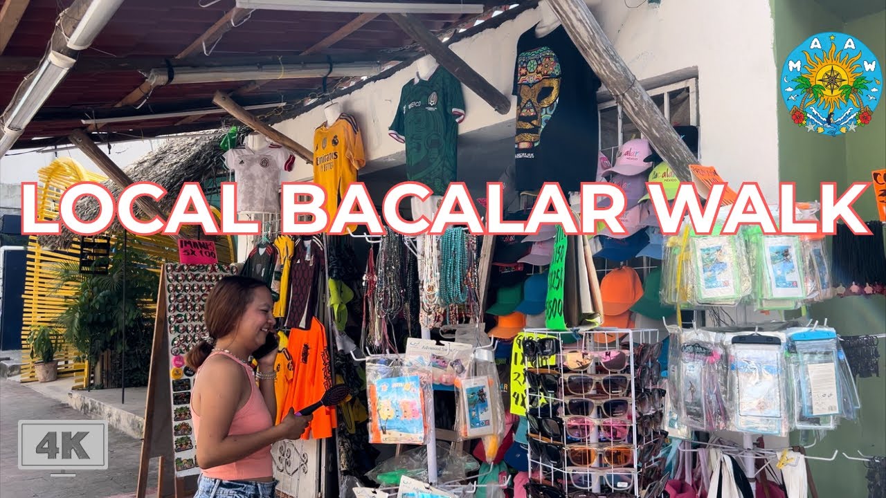 Bacalar Local Barrio Walking Tour 4K | Real Time Slow Travel in Quintana Roo, Mexico (December 2025)