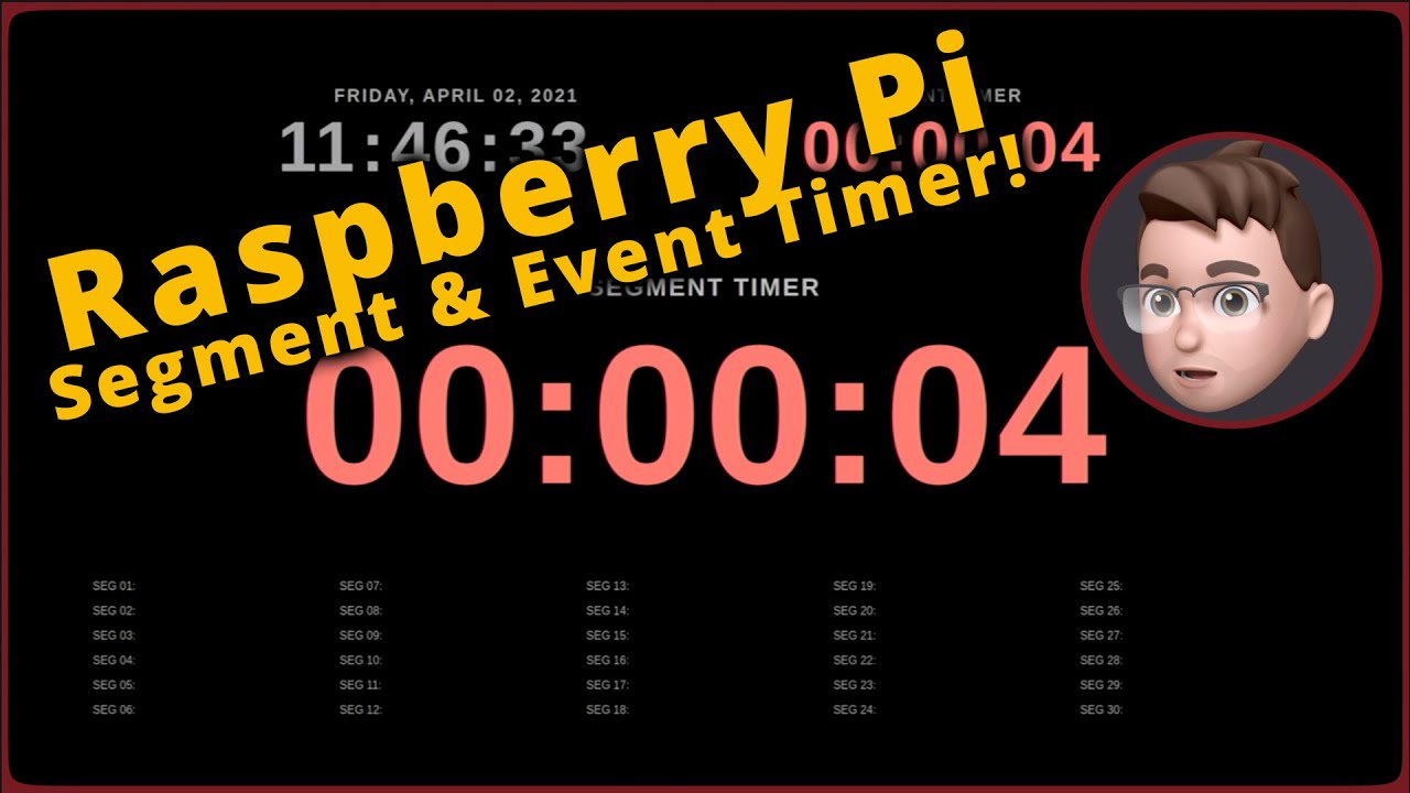 Raspberry Pi Segment & Event Timer - using HTML, JavaScript & QJoypad!