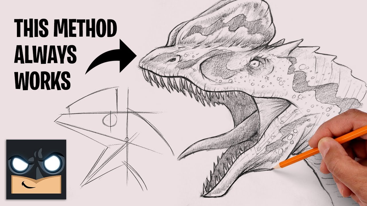 How to Draw Dilophosaurus | Sketch Saturday