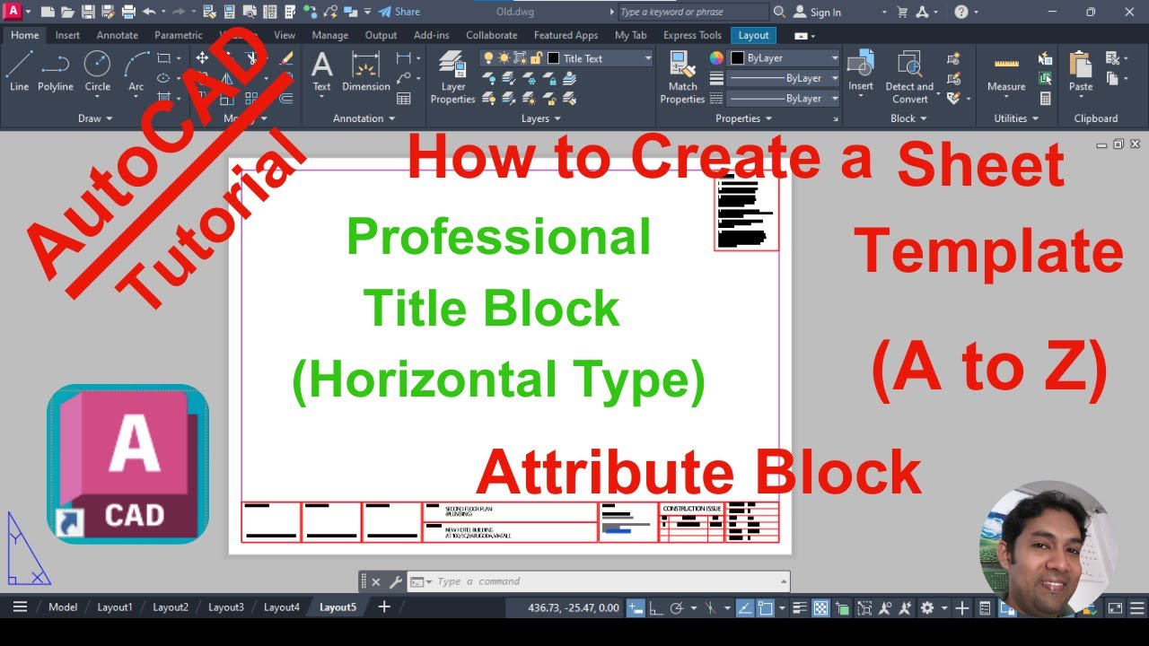 How to Create an Attribute block Sheet Template in AutoCAD