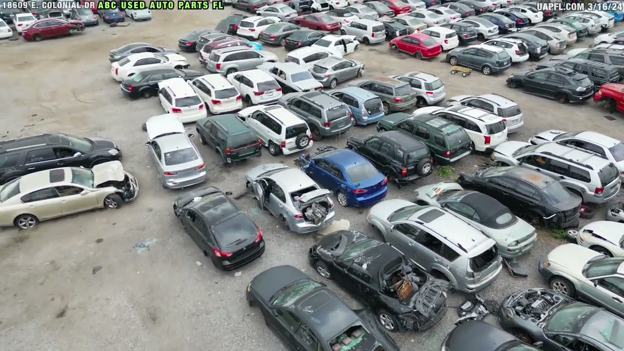 old ABC 4K Drone Inventory @60FPS 3/16/24 Used Auto Parts Orlando FL UAPFL Cars Trucks Vans ENGINES