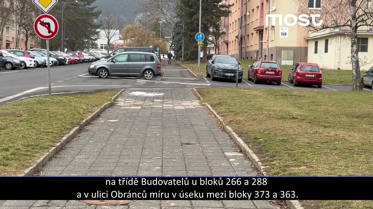 Most zahájí první etapu letošních oprav chodníků a komunikací
