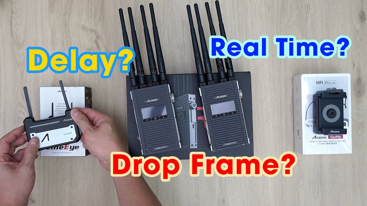 Comparison of CineEye, CineEye 2s Pro and SeeMo | Delay | Drop frame | Realtime Playback