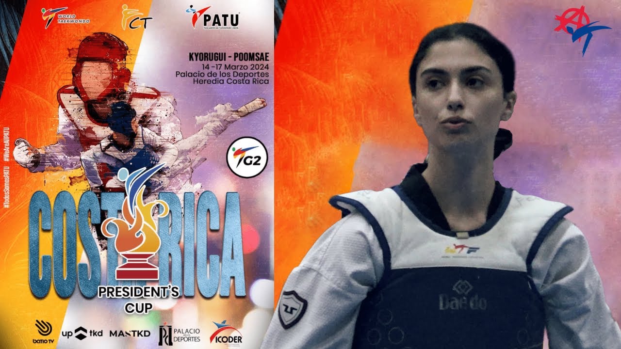 🔵 Amber Avroya 🇺🇸 vs 🇧🇷 Maria G. Pereira 🔴 W. -53 kg. Semifinal @ President's Cup 2024 #Taekwondo