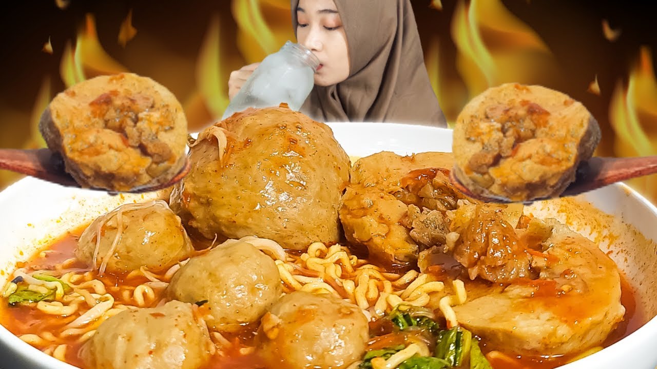 SAHUR MAKAN BAKSO KUAH KENTAL 🔥 ISI POTONGAN DAGING 🔥