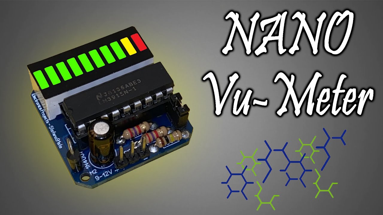 The smallest LED Vu-Meter with LM3915 on DIY PCB - Tutorial