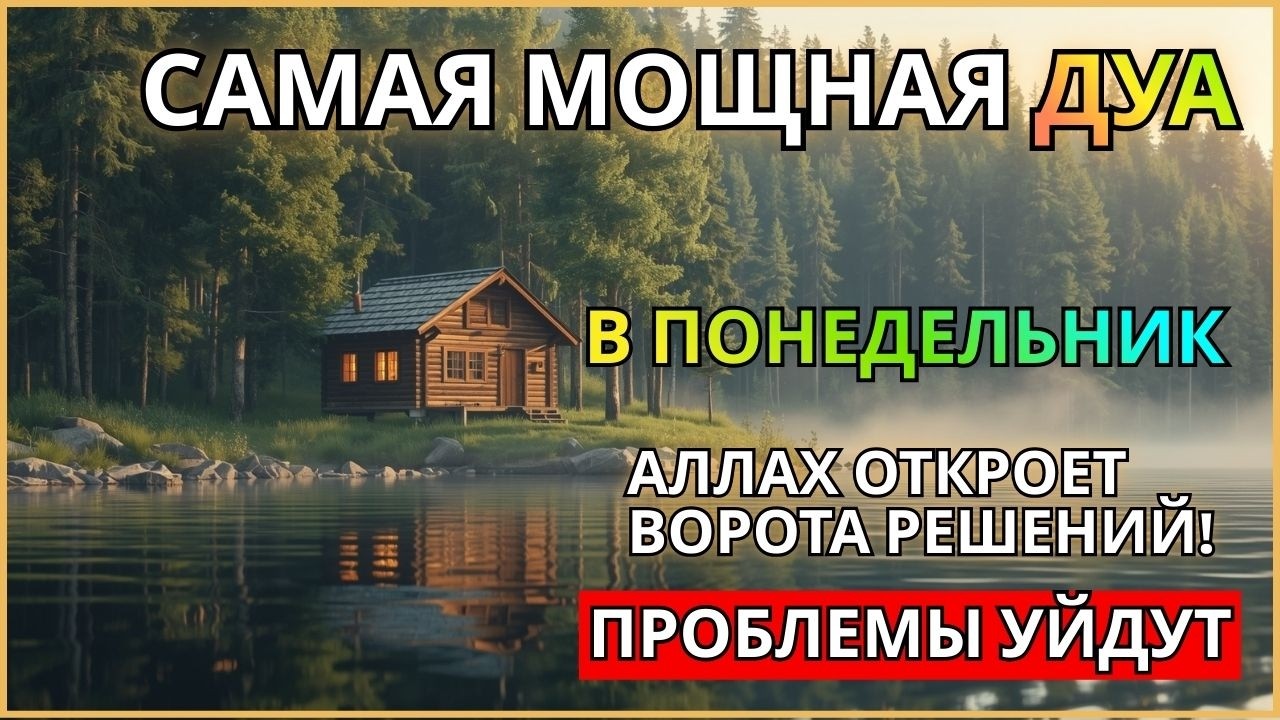 ДУА НА ПОНЕДЕЛЬНИК, ИНШААЛЛАХ !! КОТОРУЮ ЧИТАЮТ ДЛЯ УСПЕХА И ИЗОБИЛИЯ!