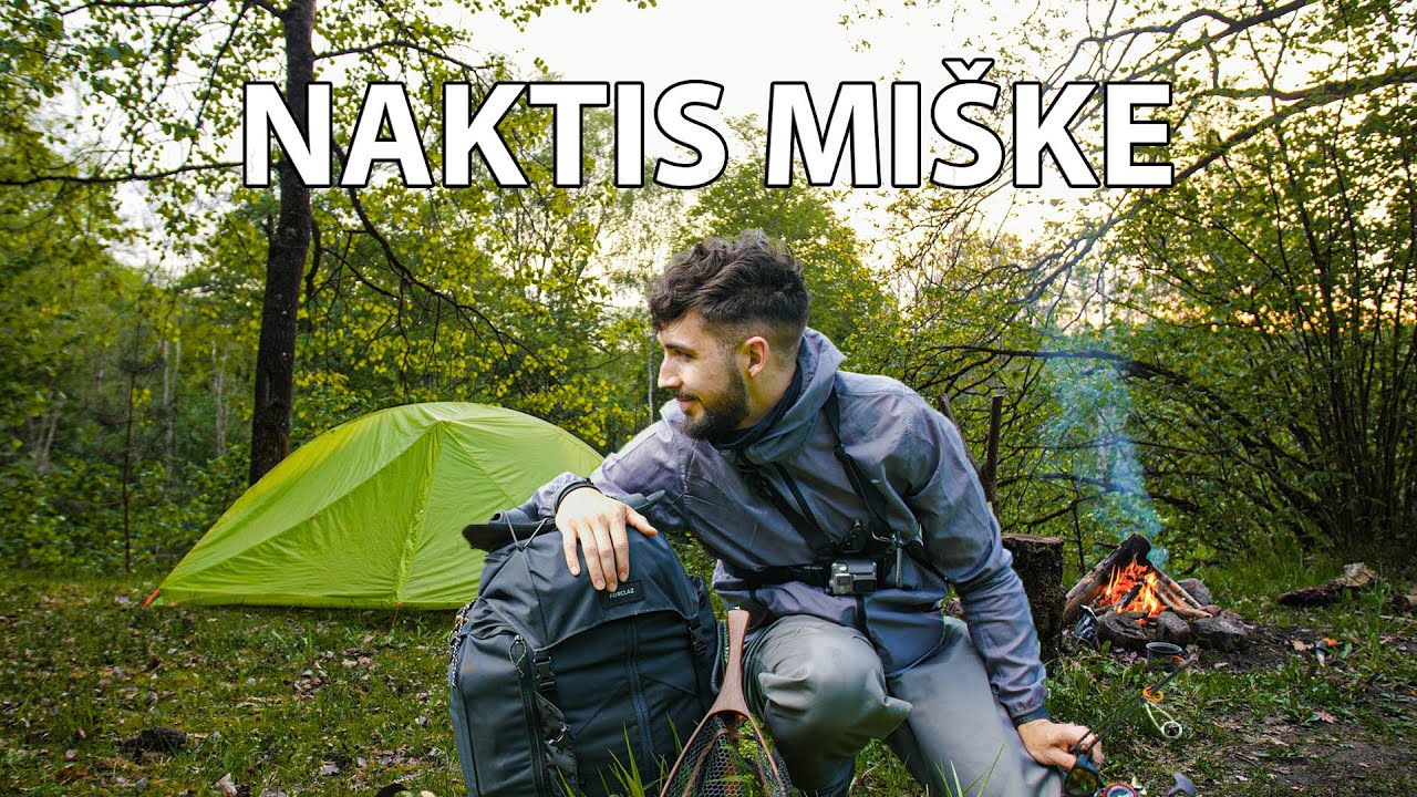 Šapalų Žvejyba Pavasarį Ir Naktis Miške Prie Upės