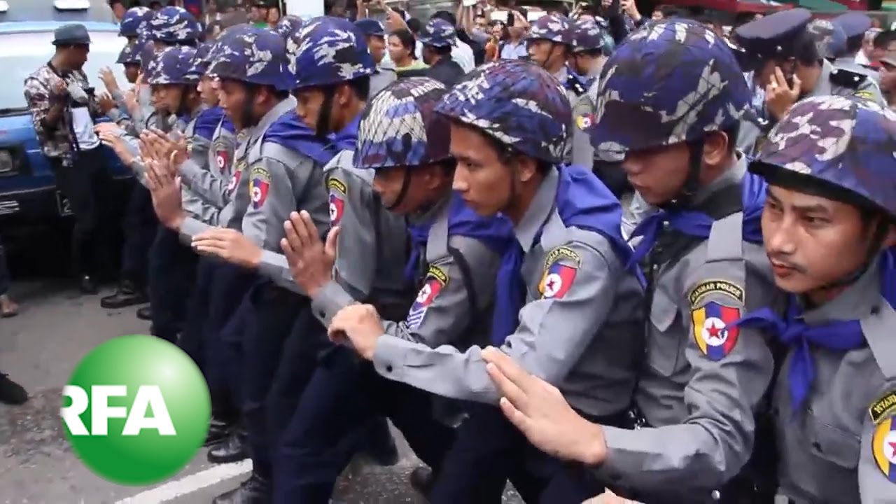 Myanmar Students, Police Scuffle During Protest Over Military’s Political Role