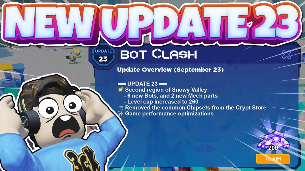NEW Bot Clash Update 23 - New Zone 2 Snowy Valley World - New Mythical Bot Frostbane